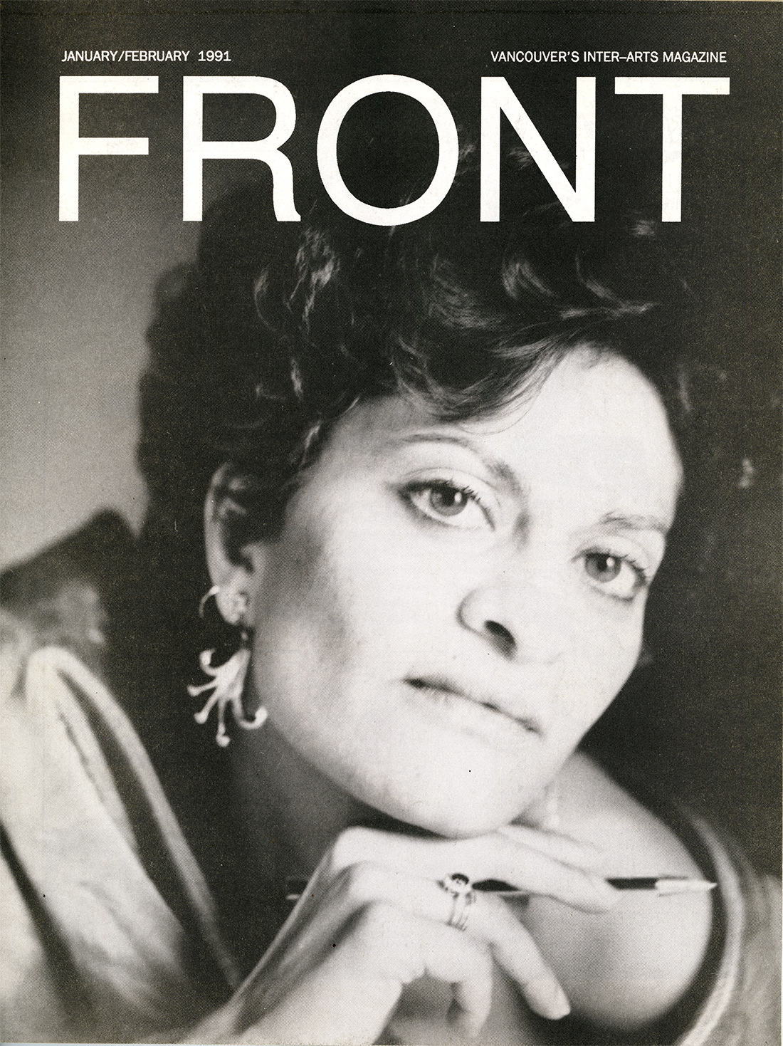 Zainub on the cover of Western Front Magazine, January/ February 1991