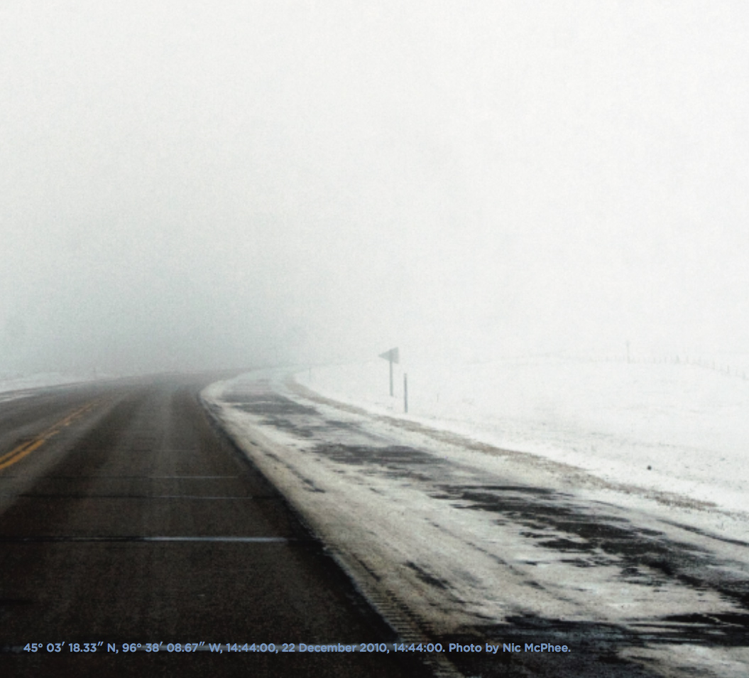 image of a desolate prairie highway in winter