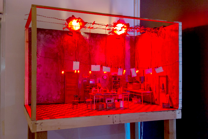 Close up of animation set