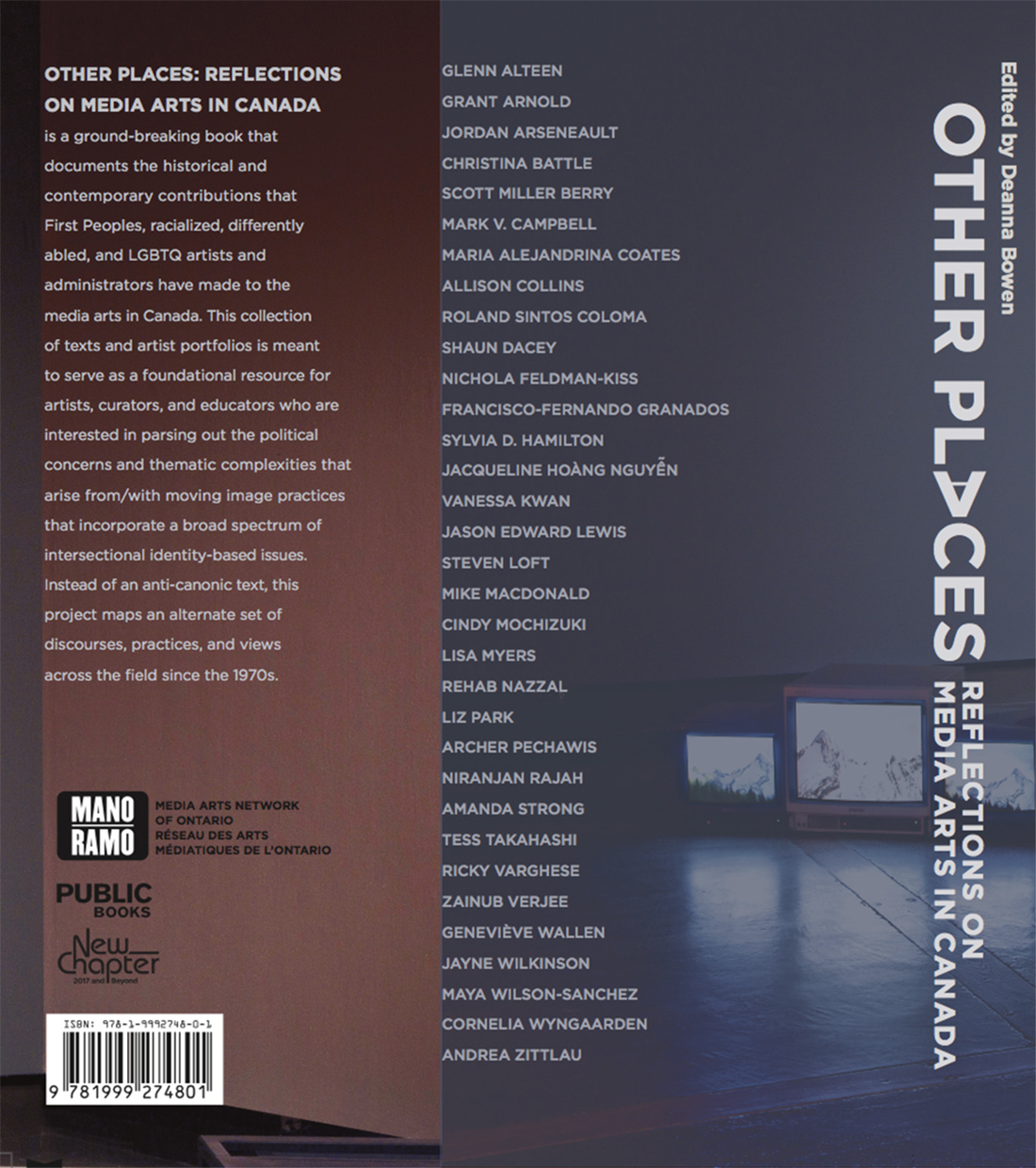 Back cover of the Other Places book